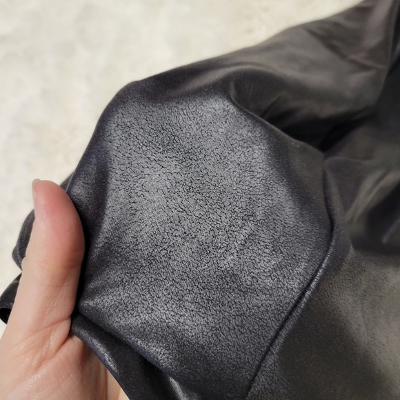 Spanx Faux Leather Moto Legging Black Size S - Picture 7 of 7
